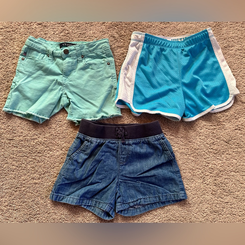 Girls shorts size 8 lot of 3, Vigoss, Justice, Children’s Place, xlnt cond